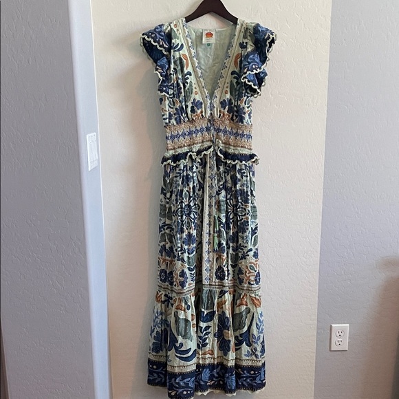 FARM Rio Ocean Tapestry Midi Dress- SM - Picture 5 of 12